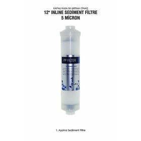 12 İnline Sediment 5 Micron Filtre