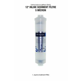 12 İnline Sediment 5 Micron Filtre