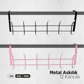 12 Kancalı Kapı Arkası Askılığı