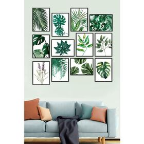 12 Parça Çerçeve Görünümlü Mdf Tablo Seti