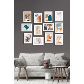12 Parça Çerçeve Görünümlü Mdf Tablo Seti