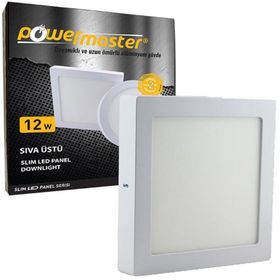 12 Watt Sıva Üstü Panel Kare Led
