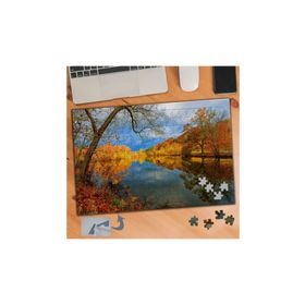 120 Sararmış Ağaçlar Göl Manzarası 240 Parça Puzzle Yapboz Tablo