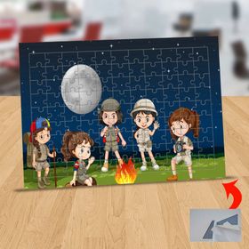 120007 Ateş Etrafında Kampçı Kızlar 99 Parça Puzzle Yapboz Tablo