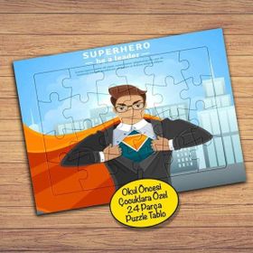 12008 Süper Kahraman Süperhero 24 Parça Çocuklara Özel Yapboz Tablo