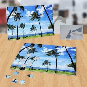 12095983 Palmiyeler Gökyüzü Deniz Doğa 99 Parça Puzzle Yapboz Tablo