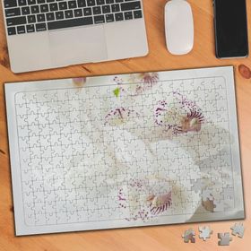 1209612 Beyaz Mor Orkide 240 Parça Puzzle Yapboz