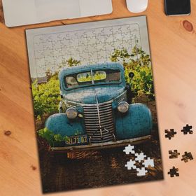 1209732 Bağdaki Eski Mavi Araba 240 Parça Puzzle Yapboz