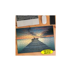 121077676 Gün Batımı Deniz İskelesi 240 Parça Puzzle Yapboz