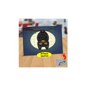 1227 Dolunayda Ters Sallanan Yarasa 99 Parça Puzzle Yapboz Tablo