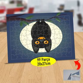 1227 Dolunayda Ters Sallanan Yarasa 99 Parça Puzzle Yapboz Tablo