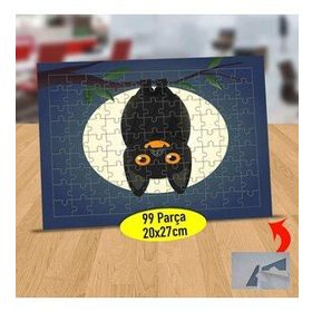 1227 Dolunayda Ters Sallanan Yarasa 99 Parça Puzzle Yapboz Tablo