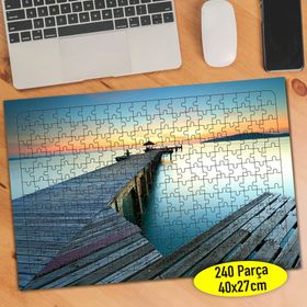 122859385 Gün Batımı Deniz İskelesi 240 Parça Puzzle Yapboz
