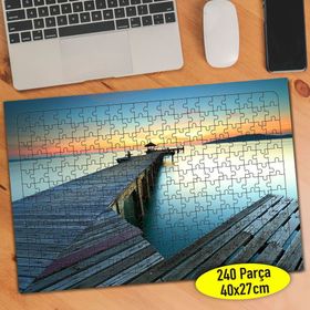 122859385 Gün Batımı Deniz İskelesi 240 Parça Puzzle Yapboz