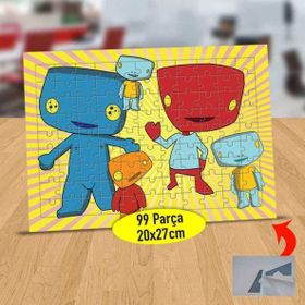 1233 Renkli Gülümseyen Uzaylılar 99 Parça Puzzle Yapboz Tablo