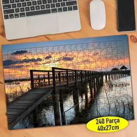 123513658 Gün Batımı Deniz İskelesi 240 Parça Puzzle Yapboz