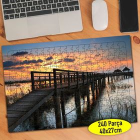 123513658 Gün Batımı Deniz İskelesi 240 Parça Puzzle Yapboz
