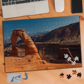 124 Kızıl Topraklarda Dağ Manzarası 240 Parça Puzzle Yapboz Tablo
