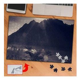 1254 Dağlar Ardındaki Güneş 240 Parça Puzzle Yapboz Tablo