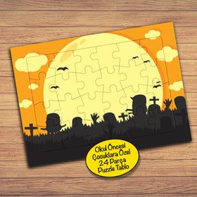 125PZ Hallowen Zombiler Çocuklara Özel Puzzle Yapboz Tablo