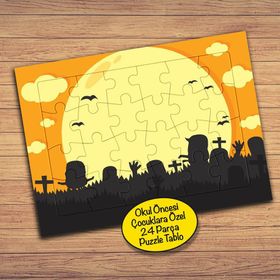 125PZ Hallowen Zombiler Çocuklara Özel Puzzle Yapboz Tablo