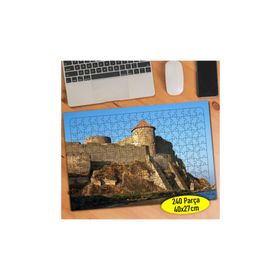 1265 Ukrayna Deniz Kenarı Kale Manzarası 240 Parça Puzzle Yapboz