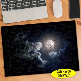 127982234 Bulutlu Dolunay Gecesi 240 Parça Puzzle Yapboz