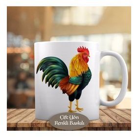 1284-10245 Sarı Yeleli Horoz Kupa Bardak
