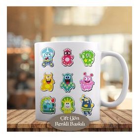 1284-3368 Küçük Mikrop Karakterler Kupa Bardak