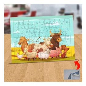 128410967 Neşeli Çiftlik Hayvanları 99 Parça Puzzle Yapboz Tablo