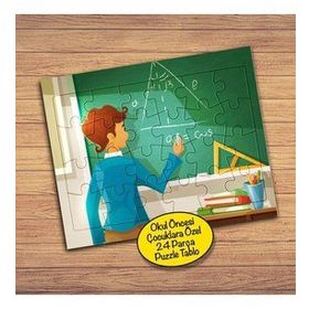 128411140 Geometri Öğretmeni 24 Parça Çocuklara Özel Yapboz Tablo