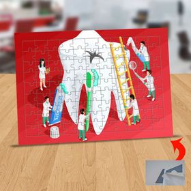 128414242 Diş Onaran Diş Doktorları 99 Parça Puzzle Yapboz Tablo