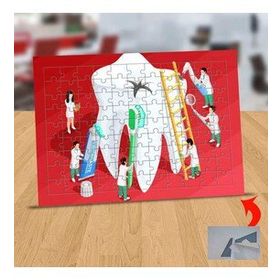128414242 Diş Onaran Diş Doktorları 99 Parça Puzzle Yapboz Tablo