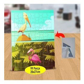 128416434 Sevimli Leyle Ve Flamingo 99 Parça Puzzle Yapboz Tablo