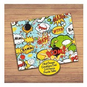 12843994 Pop Art Tepkiler 24 Parça Çocuklara Özel Yapboz Tablo
