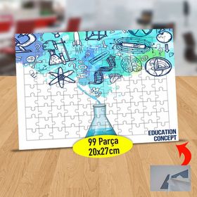 12847335 Deney Tüpündeki Formül 99 Parça Puzzle Yapboz Tablo