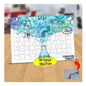 12847335 Deney Tüpündeki Formül 99 Parça Puzzle Yapboz Tablo