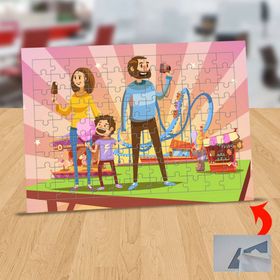 12847679 Lunaparkta Sevimli Aile 99 Parça Puzzle Yapboz Tablo