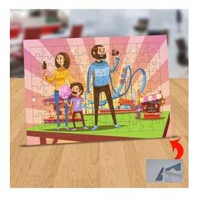 12847679 Lunaparkta Sevimli Aile 99 Parça Puzzle Yapboz Tablo