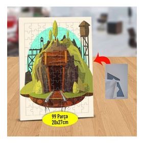12848096 Tünele Giden Raylar 99 Parça Puzzle Yapboz Tablo