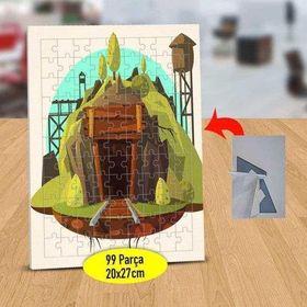12848096 Tünele Giden Raylar 99 Parça Puzzle Yapboz Tablo