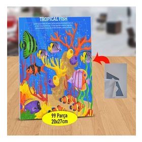 128489631 Renkli Süslü Balıklar 99 Parça Puzzle Yapboz Tablo
