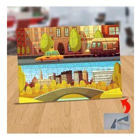12849045 Çizimsel Kent Yolları 99 Parça Puzzle Yapboz Tablo