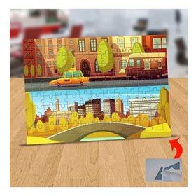 12849045 Çizimsel Kent Yolları 99 Parça Puzzle Yapboz Tablo