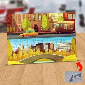 12849045 Çizimsel Kent Yolları 99 Parça Puzzle Yapboz Tablo