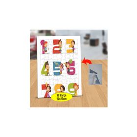1285217 Renkli Sayılarla Çocuklar 99 Parça Puzzle Yapboz Tablo