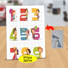 1285217 Renkli Sayılarla Çocuklar 99 Parça Puzzle Yapboz Tablo