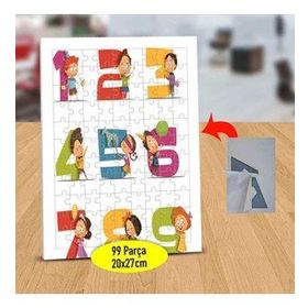 1285217 Renkli Sayılarla Çocuklar 99 Parça Puzzle Yapboz Tablo