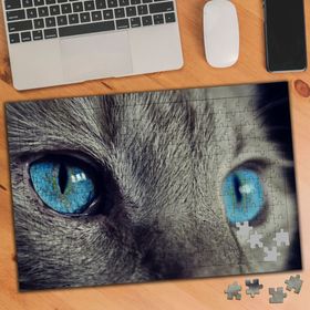 1285634 Mavi Gözlü Kedi 240 Parça Puzzle Yapboz