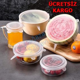 12'li Silikon Streç Kapak Tabak Bardak Gıda Bonesi